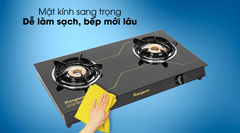 Mặt kính dễ lau chùi - Bếp gas Kangaroo KG516M