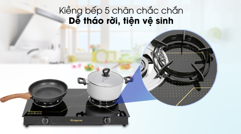 Kiềng bếp chắc chắn - Bếp gas Kangaroo KG516M