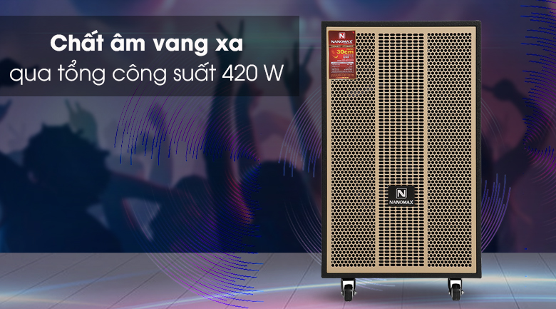 Loa kéo Karaoke Nanomax S-900 420W - Chất âm vang xa, trong trẻo với tổng công suất 420 W