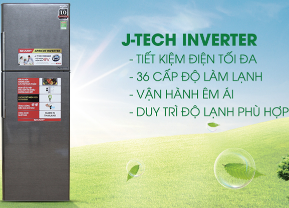 Tủ Lạnh SHARP Inverter 342 Lít SJ-X346E-SL