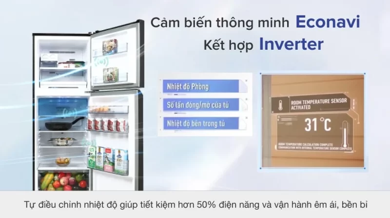 Tủ lạnh Panasonic Inverter 306 lít NR-TV341VGMV