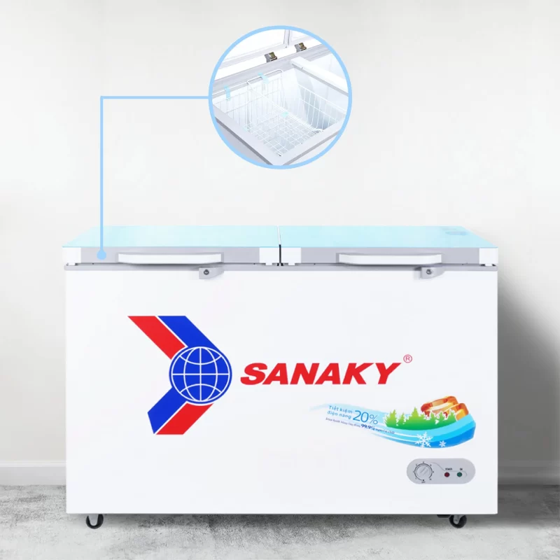 Tủ đông Sanaky VH-2899W2KD,220 lít, 2 ngăn đông