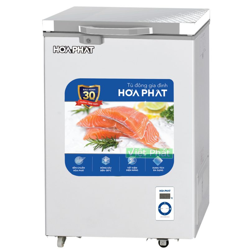 Tủ đông Hòa Phát HPF AD6107.T1 mặt kính 1 ngăn 1 cánh 107 lít