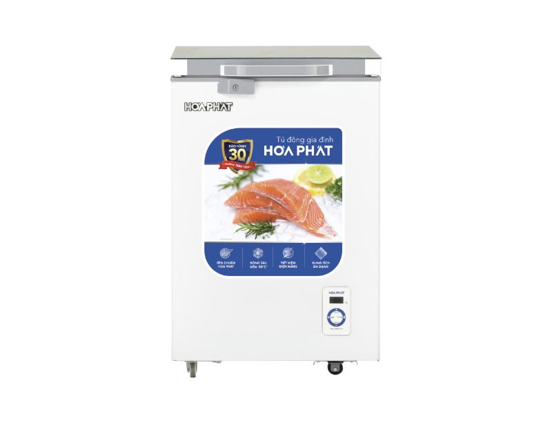 Tủ đông Hòa Phát HPF AD6107.T1 mặt kính 1 ngăn 1 cánh 107 lít