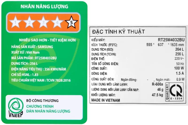 Tủ lạnh Samsung Inverter 256 lít RT25M4032BU/SV (2 cánh)