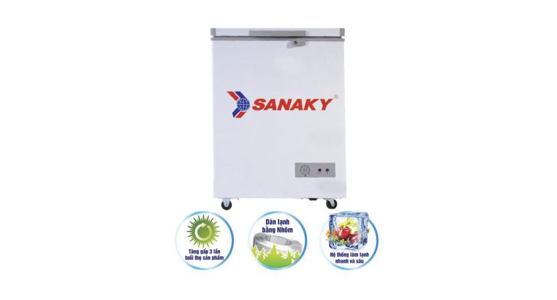 Tủ Đông Gia Đình Sanaky VH 150HY2, 100 Lít