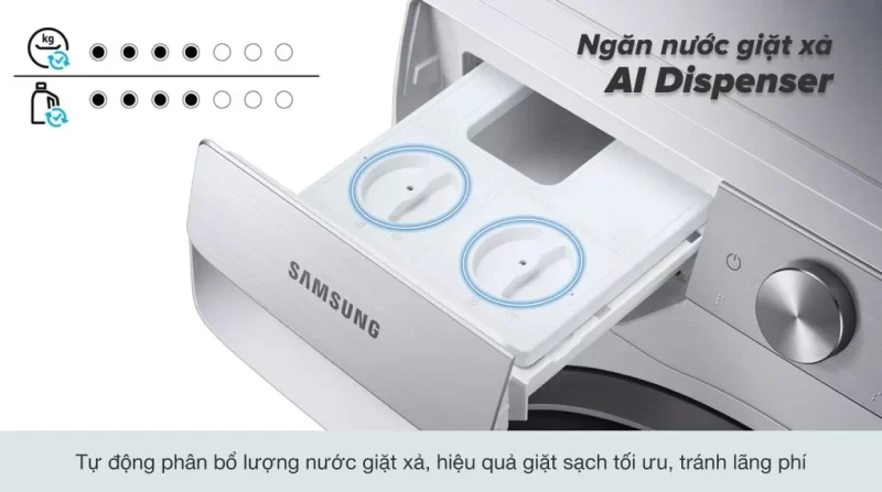 Máy Giặt Samsung Inverter 10 kg WW10TP44DSH/SV Cửa Ngang